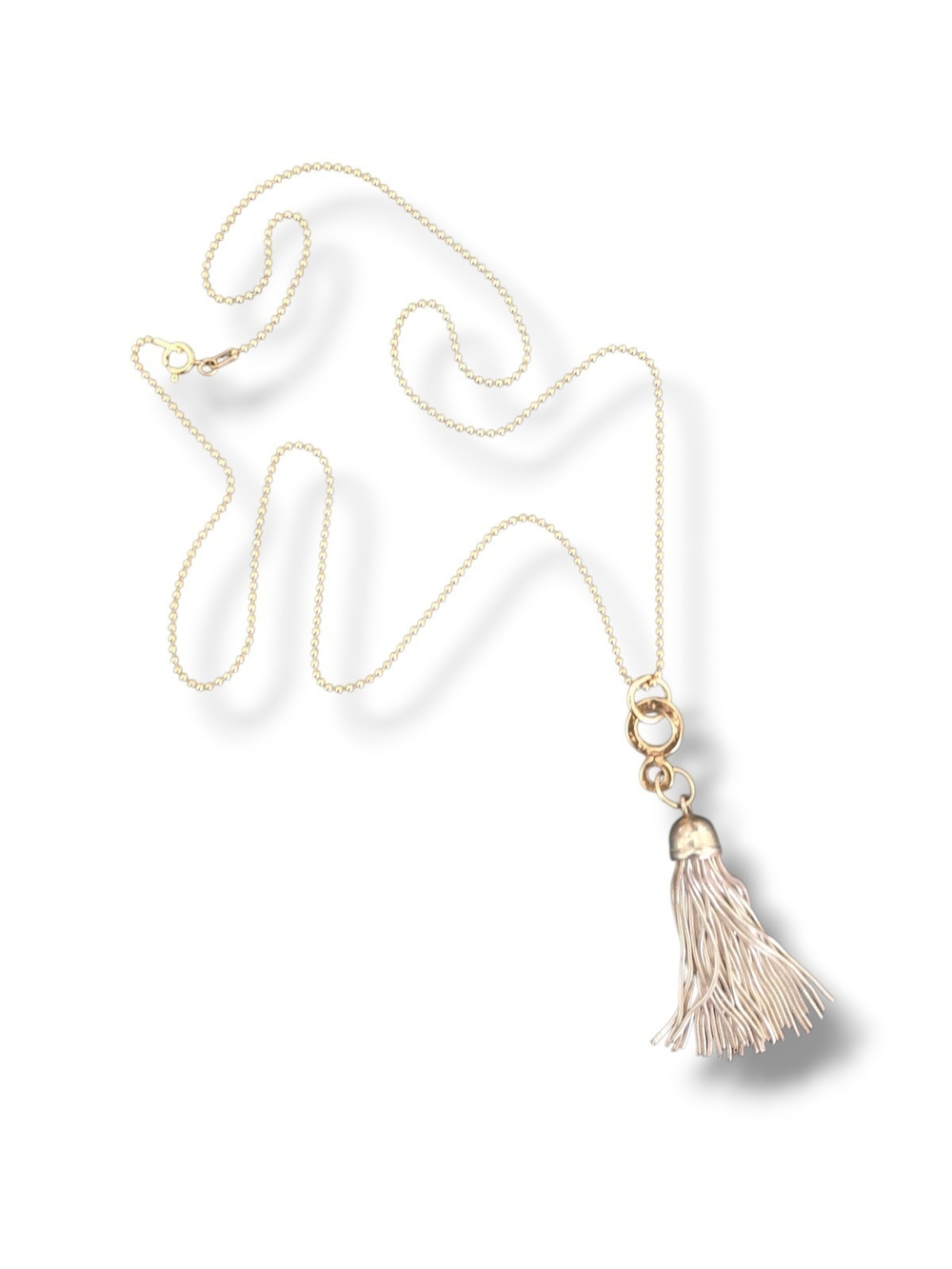 Helen Wang Artisan Two Tone Tassel Pendant Necklace